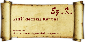 Szádeczky Kartal névjegykártya